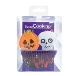 SCRAPCOOKING 24 Caissettes Cupcake + 24 Cake Toppers Halloween Discount