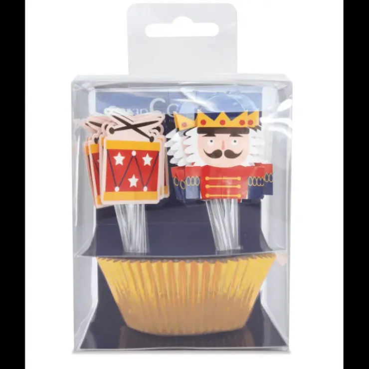 SCRAPCOOKING 24 Caissettes Cupcakes + 24 Cake Toppers Casse Noisette New