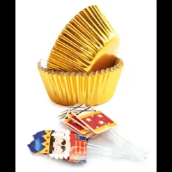 SCRAPCOOKING 24 Caissettes Cupcakes + 24 Cake Toppers Casse Noisette New