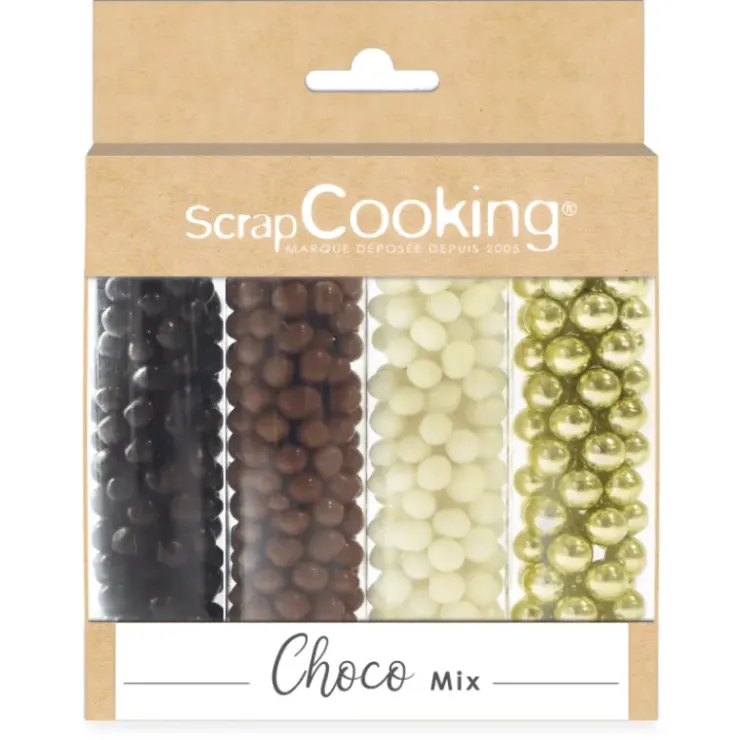 SCRAPCOOKING 4 Décors Billes Chocolat et Or 38 g