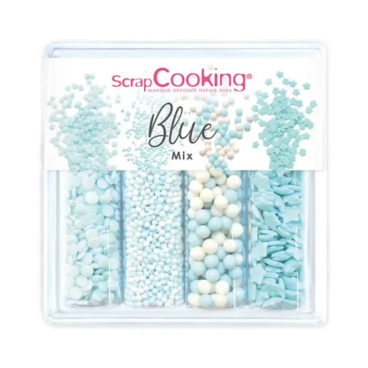 SCRAPCOOKING 4 Décors en Sucre Blue Mix 64 g Hot