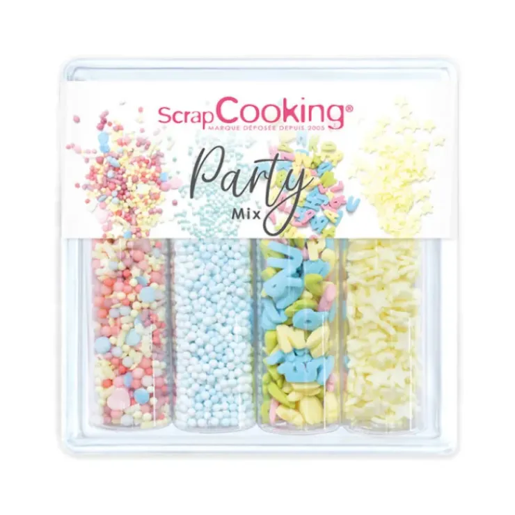 SCRAPCOOKING 4 Décors en Sucre Party Mix 65 g Best