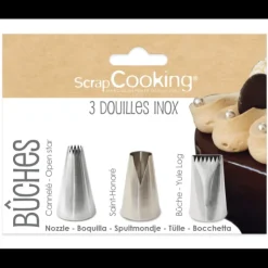 SCRAPCOOKING 3 Douilles Pâtissières pour Bûches Hot