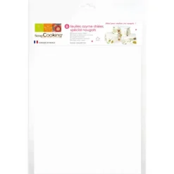 SCRAPCOOKING 6 Feuilles Azyme Striées 21 x 29,7 cm Hot