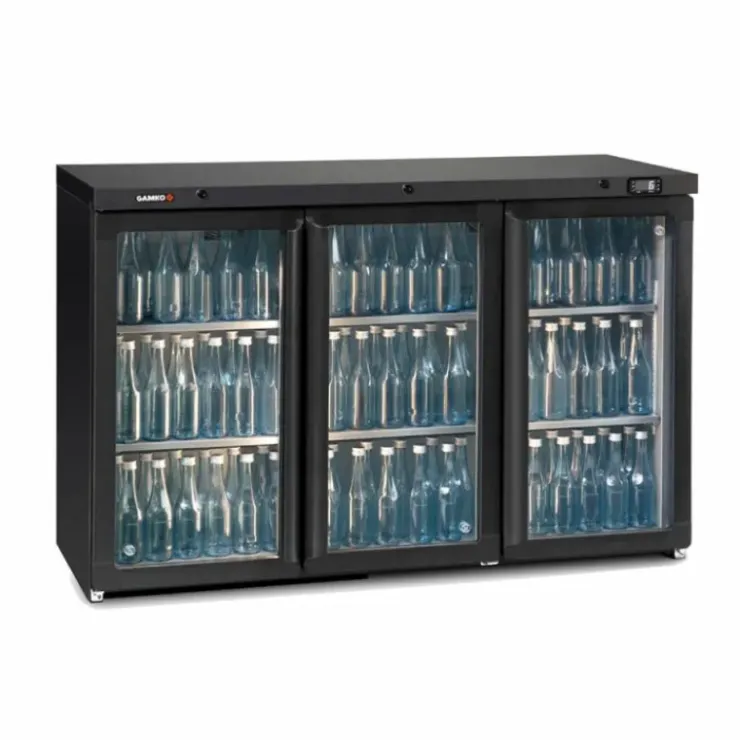 GAMKO Arrière Bar Réfrigéré 3 Portes Vitrées 366 Bouteilles Discount