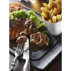 REVOL Assiette à Steak Ardoise 33 x 22 cm Basalt Online