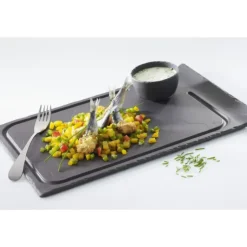 REVOL Assiette à Steak Ardoise 33 x 22 cm Basalt Online