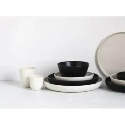 REVOL Assiette Plate Porcelaine Noire 28 cm Adélie Clearance