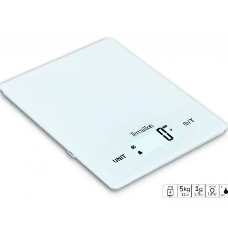 TERRAILLON Balance de Cuisine Smart USB Blanc 5kg Outlet