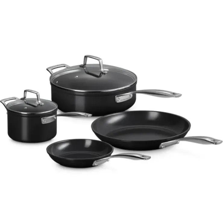 LE CREUSET Batterie de Cuisine 4 Pièces Essentiel Céramique Hot