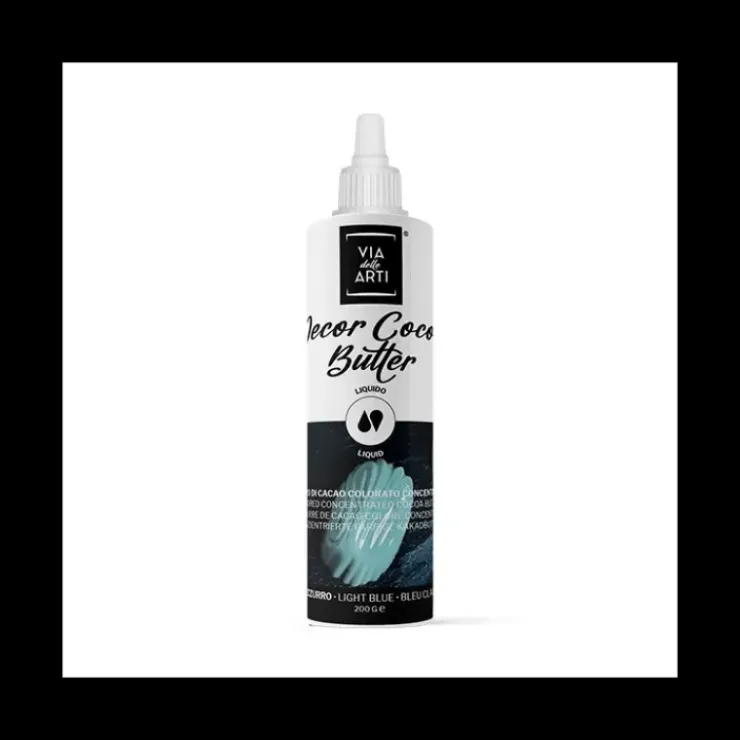 CUISINEADDICT Beurre de Cacao Coloré Bleu Clair 200 g Via delle Arti Hot