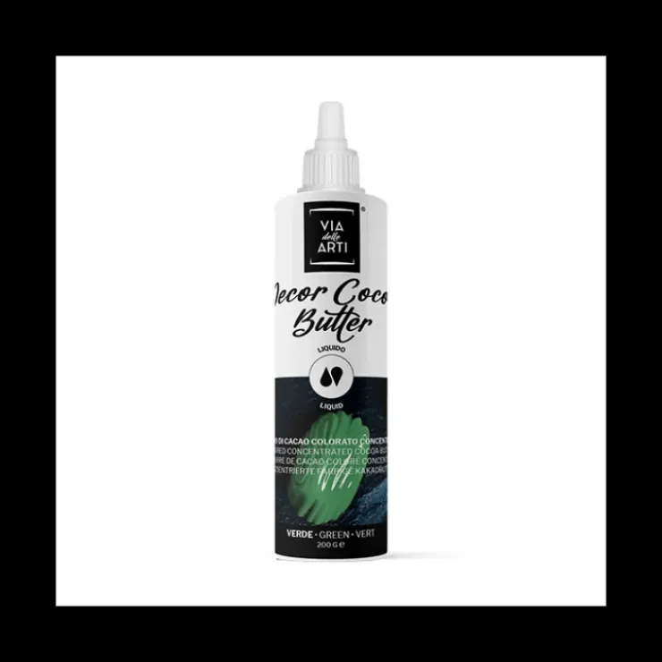 CUISINEADDICT Beurre de Cacao Coloré Vert 200 g Via delle Arti Clearance