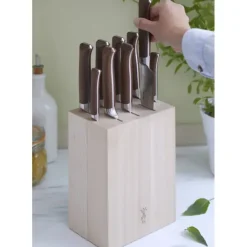 OPINEL Bloc à Couteaux Hêtre pour 9 Couteaux Discount