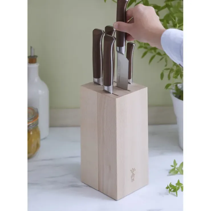 OPINEL Bloc à Couteaux Hêtre pour 5 Couteaux Outlet