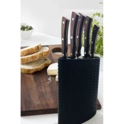 LEBRUN Bloc à Couteaux Tressé + 5 Couteaux Discount