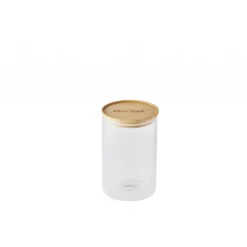 MASTRAD Bocal en Verre 1,3 L avec Couvercle Bambou Stor'eat Sale