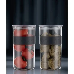 BODUM Bocal Plastique 2 L avec Couvercle (x2) PRESSO Online