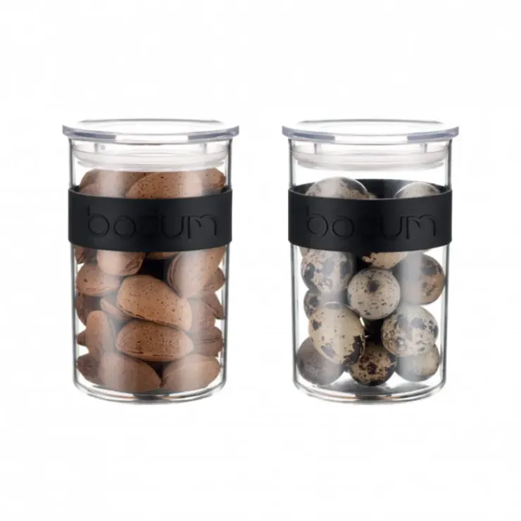 BODUM Bocal Plastique 600 ml avec Couvercle (x2) PRESSO Hot