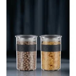 BODUM Bocal Plastique 600 ml avec Couvercle (x2) PRESSO Hot
