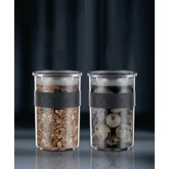 BODUM Bocal Plastique 600 ml avec Couvercle (x2) PRESSO Hot