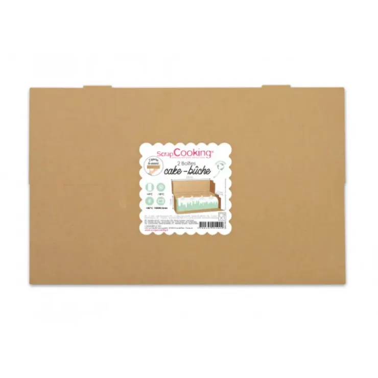 SCRAPCOOKING Boîte à Gâteau en Carton 35 x 11 x 11 cm (x2) Sale