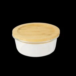PEBBLY Boîte de Conservation en Verre et Bambou Rond 620 ml Online