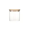 PEBBLY Boîte de Conservation en Verre et Bambou Carré 800 ml Hot
