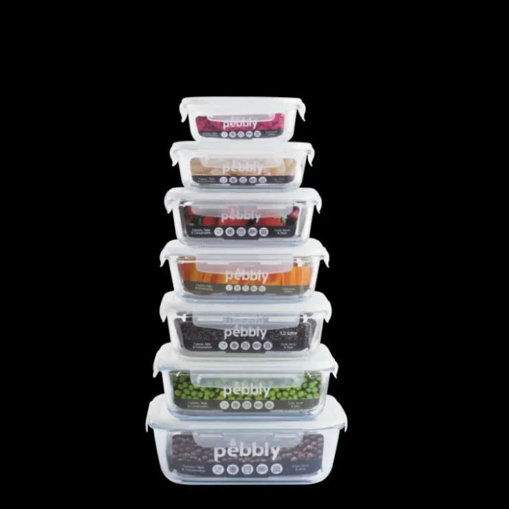 PEBBLY Boîte de Conservation en Verre Rectangle 2,25 L Outlet