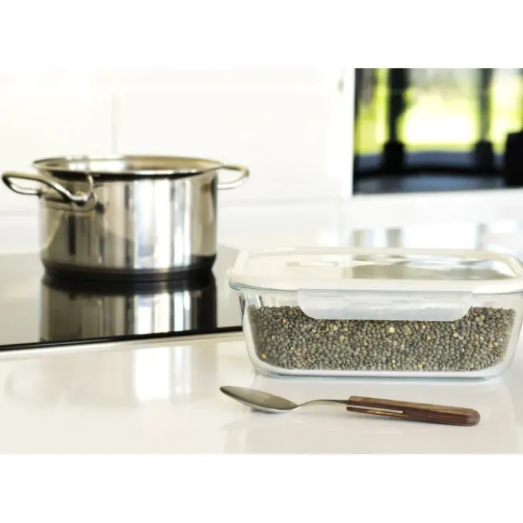 PEBBLY Boîte de Conservation en Verre Rectangle 2,25 L Outlet