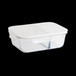 PEBBLY Boîte de Conservation en Verre avec Compartiments Rectangle 1450 ml Outlet