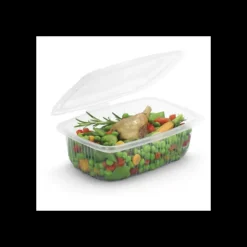 CUISINEADDICT Boîte Plastique avec Couvercle 500 ml 14,2 x 12,3 cm x H 8,8 cm (x50) Ondipack