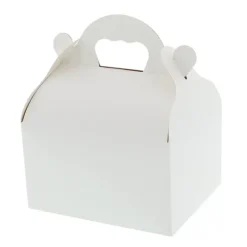 CUISINEADDICT Boîte Pâtissière Blanche avec Poignées - 20 x 18 x H 7 cm - (x50) Clearance