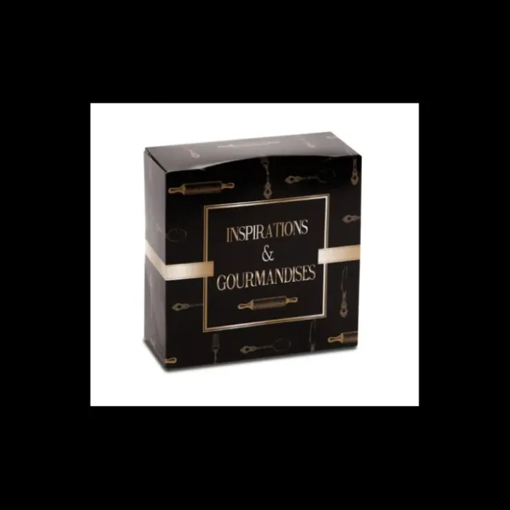 CUISINEADDICT Boîte pâtissière Inspirations et Gourmandises - 22 x H 8 cm - (x50) Discount