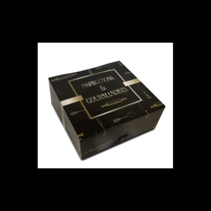 CUISINEADDICT Boîte pâtissière Inspirations et Gourmandises - 22 x H 8 cm - (x50) Discount