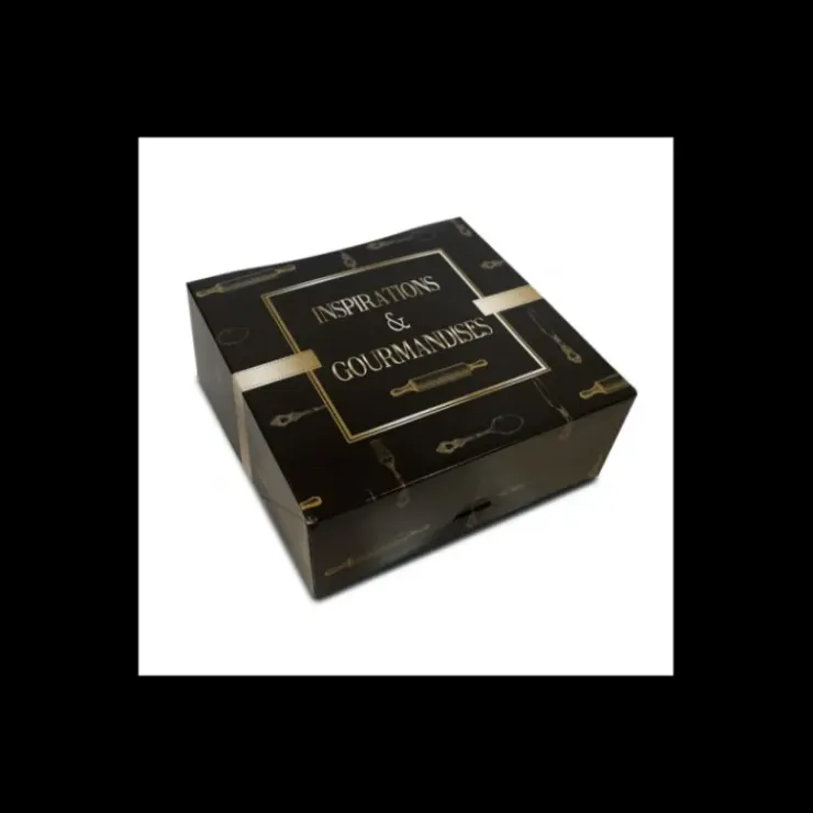 CUISINEADDICT Boîte pâtissière Inspirations et Gourmandises - 28 x H 8 cm - (x50) Clearance