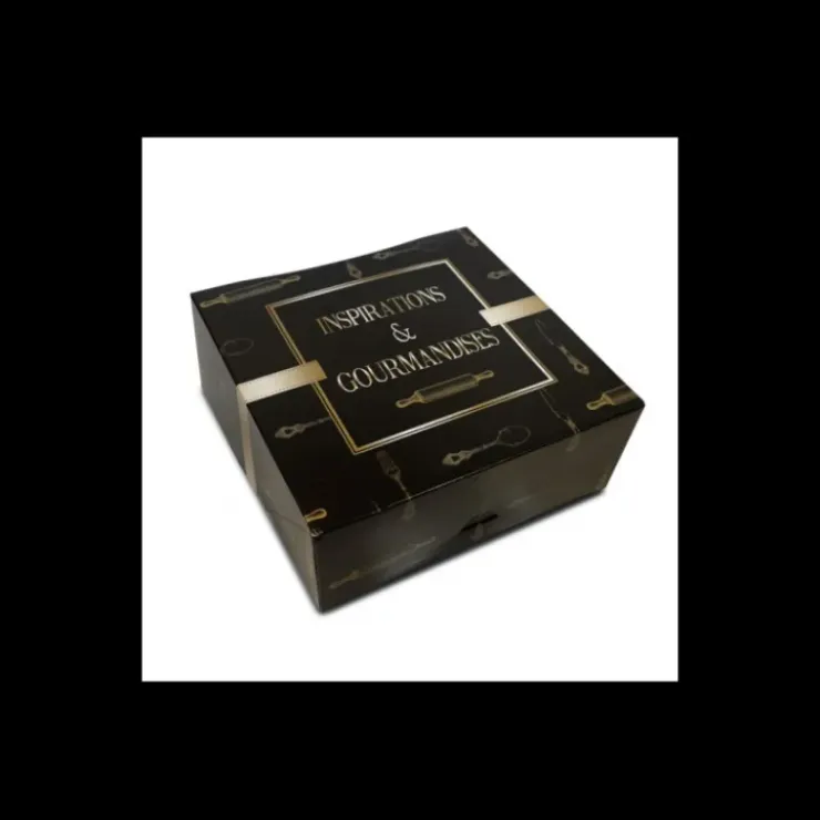 CUISINEADDICT Boîte pâtissière Inspirations et Gourmandises - 16 x H 8 cm - (x50) Discount