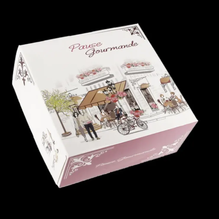 CUISINEADDICT Boîte pâtissière Pause Gourmande - 22 x H 8 cm - (x50) Online
