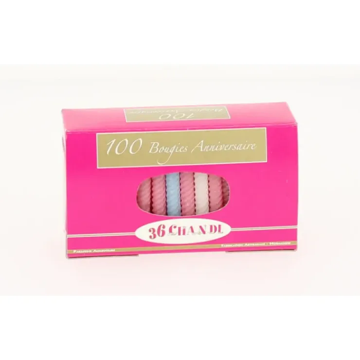 CUISINEADDICT Bougie anniversaire torsadées Assorties (x100) Sale