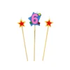 GATODECO Bougie Chiffre 6 avec 2 bougies étoiles Gatodéco Hot