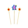 GATODECO Bougie Chiffre 4 avec 2 bougies étoiles Gatodéco Hot