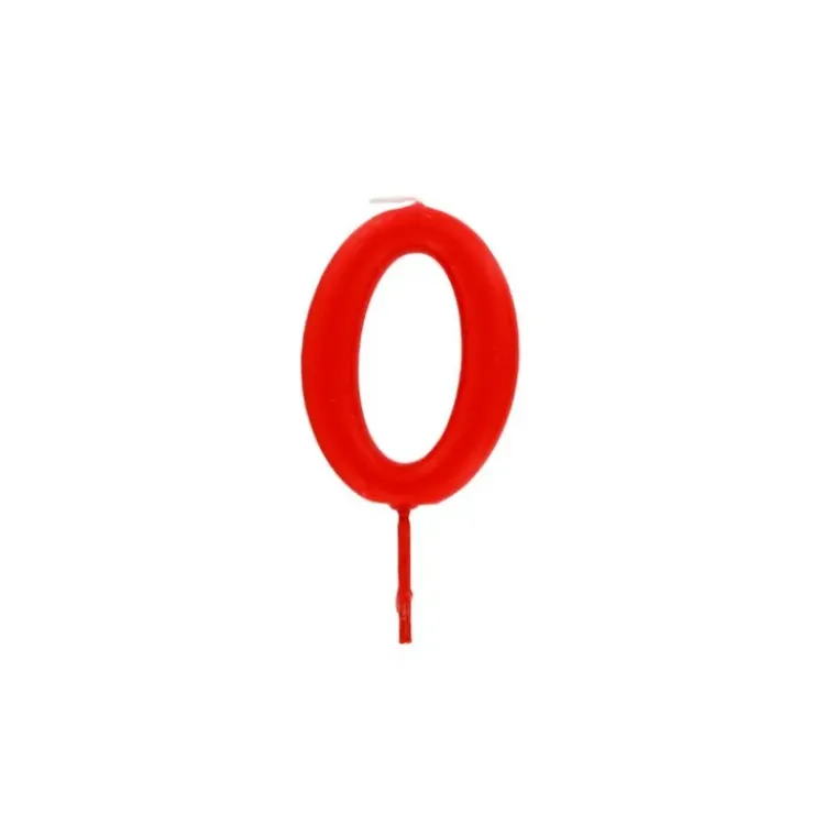 GATODECO Bougie Chiffre 0 Rouge Gatodéco Sale