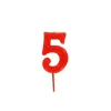GATODECO Bougie Chiffre 5 Rouge Gatodéco Best
