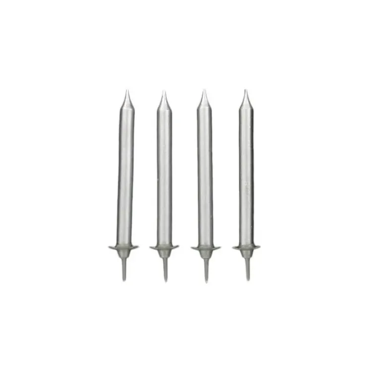 GATODECO Bougies Argentées (x12) avec bobèches Gatodéco