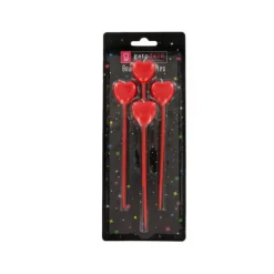 GATODECO Bougies Coeurs Rouges sur Piques (x4) Gatodéco New