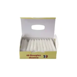 CUISINEADDICT Bougies d'anniversaire torsadées blanches (x48) Discount