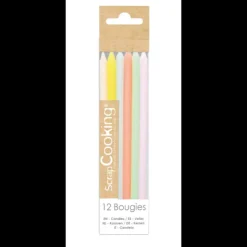 SCRAPCOOKING Bougies Longues Pastel 12 cm (x12) Discount