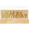 SCRAPCOOKING Bougies "Happy Birthday" Dorées