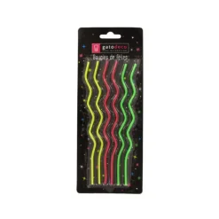 GATODECO Bougies Zig-Zag Multicolores (x6) Gatodéco Best