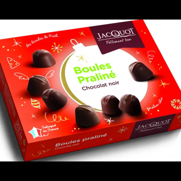 JACQUOT Boules Praliné Chocolat Noir 1 kg Discount
