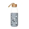 PEBBLY Bouteille en Verre avec Protection Silicone Gris 55 cl Hot